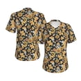 thumbnail image 3 of Goofa Sunflowers Bee Pattern Women's Slim-Fit Short-Sleeve V-Neck T-Shirt,Classic-Fit Short-Sleeve V-Neck T-Shirt-XX-Large, 3 of 5