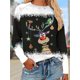 thumbnail image 1 of Sudadera de manga larga con cuello redondo para mujer, Jersey informal de moda con estampado, talla grande, serie navideña, otoño e invierno, 2024, 1 of 5