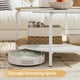 thumbnail image 4 of GETHFSA 31.5” Round Coffee Table, 2-Tier with Storage Shelf - White & Natural Split-Color Top, Heavy Duty Metal Frame for Living Room, Apartment, Dorm, 4 of 11