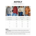 thumbnail image 2 of Asyoly Womens Chunky Cable Knit Turtleneck Sweater Balloon Long Sleeve Solid Color Casual Pullover Winter Warm Jumper Loose Tops Outerwear S-XXL, 2 of 7