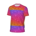 thumbnail image 5 of Rocae Holiday Shiny for Men's Mesh Quick-Dry Short Sleeve Workout T-Shirt,Mens Crew Neck Tee Lightweight Soft Classic T Shirts Large, 5 of 9
