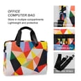 thumbnail image 4 of FORMRS 16" Laptop Bag Carrying Sleeve Case with Handle Travel Shoulder Briefcase, Purple Triangles, 4 of 8