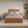 thumbnail image 3 of AFI Madison Full Wood Platform Bed with Footboard and Storage Drawers, Light Toffee, 3 of 14