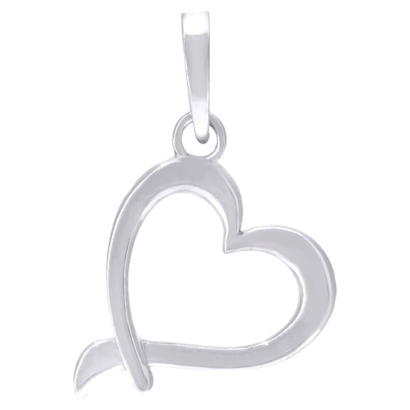 925 Sterling Silver Womens Heart Charm Pendant for Women