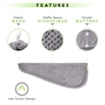 thumbnail image 2 of 2 Pack Absorbent Microfiber Hair Towel Wrap,Twist Hair Turban Drying Cap Hair Wrap,for Drying Curly,Long & Thick Hair (Gray), 2 of 7