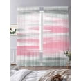 thumbnail image 3 of Sheer Curtains 108 Inches Long, Pink Gray White Light Filtering Window Curtains for Living Room, Contemporary Simple Abstract Mottled Rod Pocket Voile Sheer Curtain Drapes, 52"W x 108"L, 2 Panels, 3 of 8
