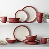 Noritake Colorwave Raspberry 16-Piece Curve Dinnerware Set, Service for ...
