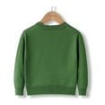 thumbnail image 4 of Tfken Christmas Sweater For Girls Children Trendy Cartoon Print Classic-Fit Crew Neck Pullover Sweater Green Size 2-3 Years, 4 of 6