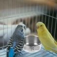 thumbnail image 3 of Eease 2Pcs Parrot Food Water Bowls Bird Feeding Dish Stainless Steel Pet Hanging Bowl Bird Cage Water Bowl, 3 of 6