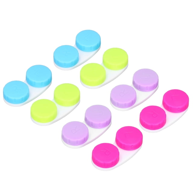 Titular de lentes de contacto, Estuche de lente de contacto de pláshico pp colorido protectora protegida a prueba de fuga para viaJes para actividades al aire libre