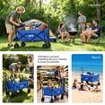 thumbnail image 6 of GVDV Collapsible Wagon Carts Foldable, 360lbs Heavy Duty Utility Folding Wagon with All-Terrain Wheels, Portable Beach, Camping, Shopping, Sports, Blue, 6 of 11