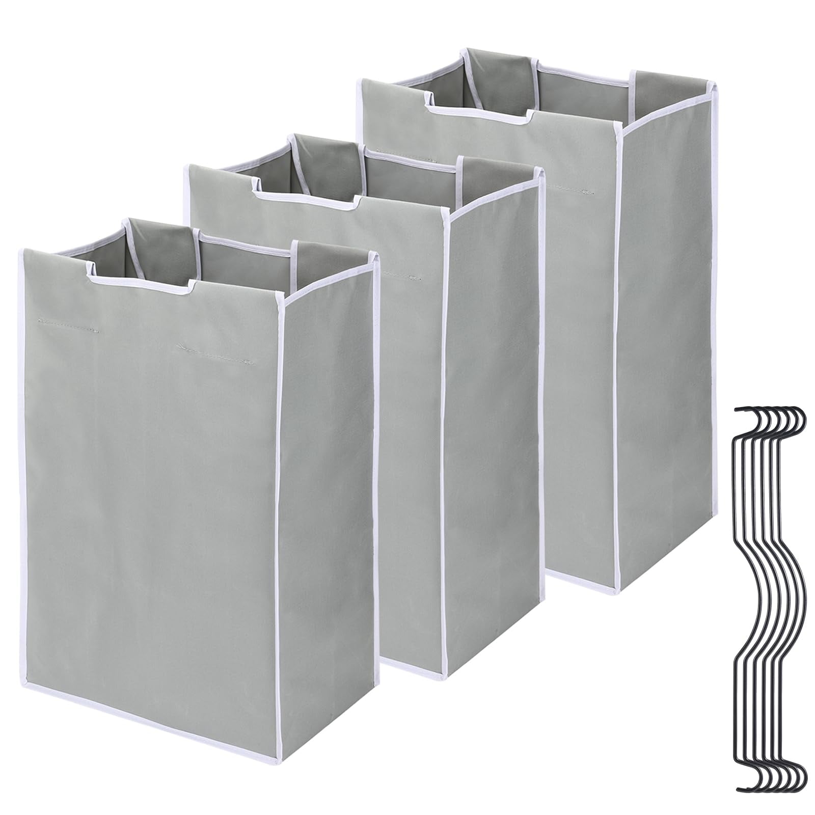 Allnice 3Bag Laundry Sorter Replacement Bags with Carry Handles