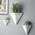 thumbnail image 3 of Boho Hanging Planter,Acrylic Plant Hanger with Plastic Pots,Modern Mid Century Flower Pot Plant Holder Triangle Shape,Hanging Planter Vase Geometric for Succulent Plants,9.3x15Inch, 3 of 6