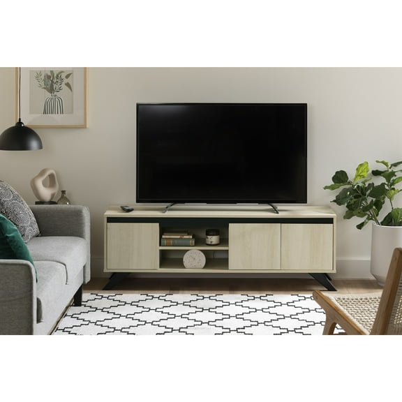 South Shore Flam, Scandinavian TV Stand, 60" Beige