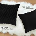 thumbnail image 4 of Juego de 2 fundas de almohada DecoruHome para sofá, 24 x 24 cm, color negro, 4 of 9