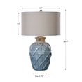 thumbnail image 4 of Uttermost Parterre Steel and Ceramic Table Lamp in Blue/Bronze/Beige, 4 of 5