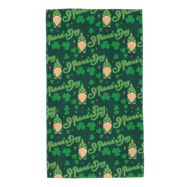 Balery St Patrick's Day9 Toalla de Microfibra Premium con Estampado – 27.5x16 pulgadas, Alta Absorción, Suave y Aterciopelada, Secado Rápido
