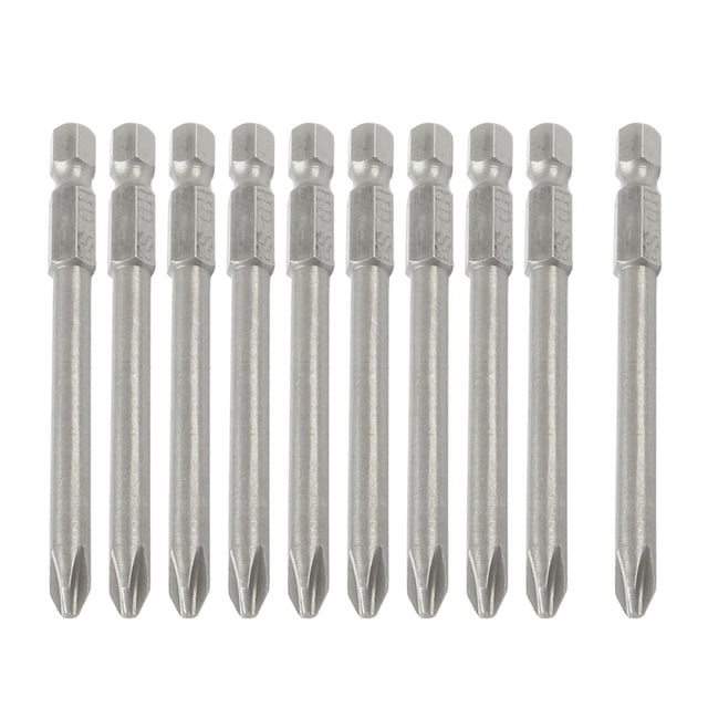 Juego de 10 puntas de destornillador Phillips magnéticas de cabeza cruzada PH2 de 4 mm