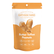 Earthside Farms Butter Toffee Peanuts, Healthy Snacks Food, Vegan, Gluten-Free, Low Carb Foods, Low Calorie Snacks, Keto-Friendly - 4 Ounce Pack of 3