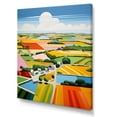 thumbnail image 2 of Designart "Farm Landscape With De Stijl Flair I" Countryside Wall Art Prints, 2 of 7
