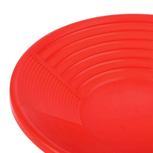 Poêle à Or Double à Volants 15 Pouces pour Lavage d'Outils, Orpaillage, Dragage de Rivière, Rouge