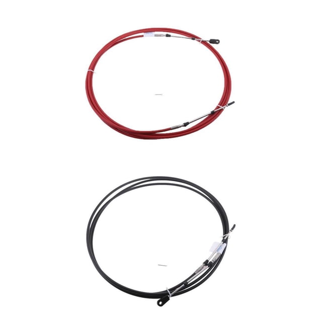 2x Cable del para palanca de control de embarcación fueraborda - 21 pies - rojo / negro shamjiam Cable de acelerador universal