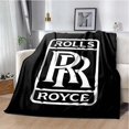 thumbnail image 1 of R-rolls-royce-Manta de franela transpirable, mantas cálidas para cama, viajes, dormitorio, suave, decoración del hogar, 1 of 3
