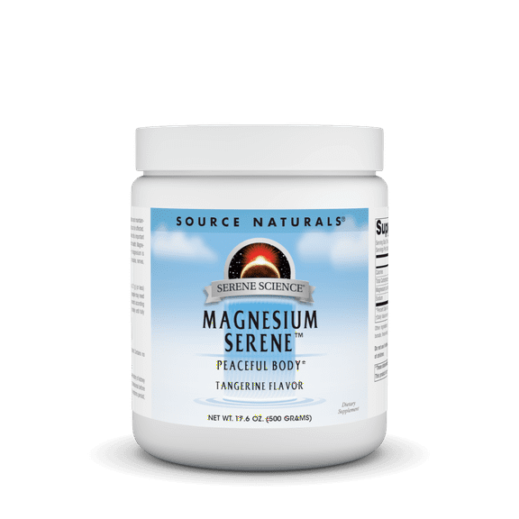 Source Naturals Serene Science Magnesium Serene, Peaceful Body, Tangerine Flavored, 17.6 Ounces