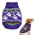 thumbnail image 2 of Goowood Small Dog Halloween Costume Chihuahua Sweater Cute Turtleneck Knitwear Soft Pullover Outfit for Puppy Medium Breeds Winter Pet Clothes, 2 of 9