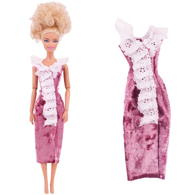 Ropa de muñeca de Barbies rosa, abrigo, pantalones, vestido, regalo, accesorios de Barbies, artículos en miniatura, 30Cm y 11,8 pulgadas, 1 piezas