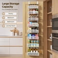 thumbnail image 3 of 8-Tier Over the Door Pantry Organizer, Delamu Heavy-Duty Metal with 8 Baskets, Hanging Storage and Organization for Kitchen, Spice Rack 12in Width, White, 3 of 9