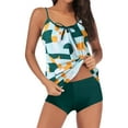 thumbnail image 2 of CALAFEBILA Swimsuit Women 2 Piece Tankini Modest Beach Floral Print Summer Bathing Suits, 2 of 8