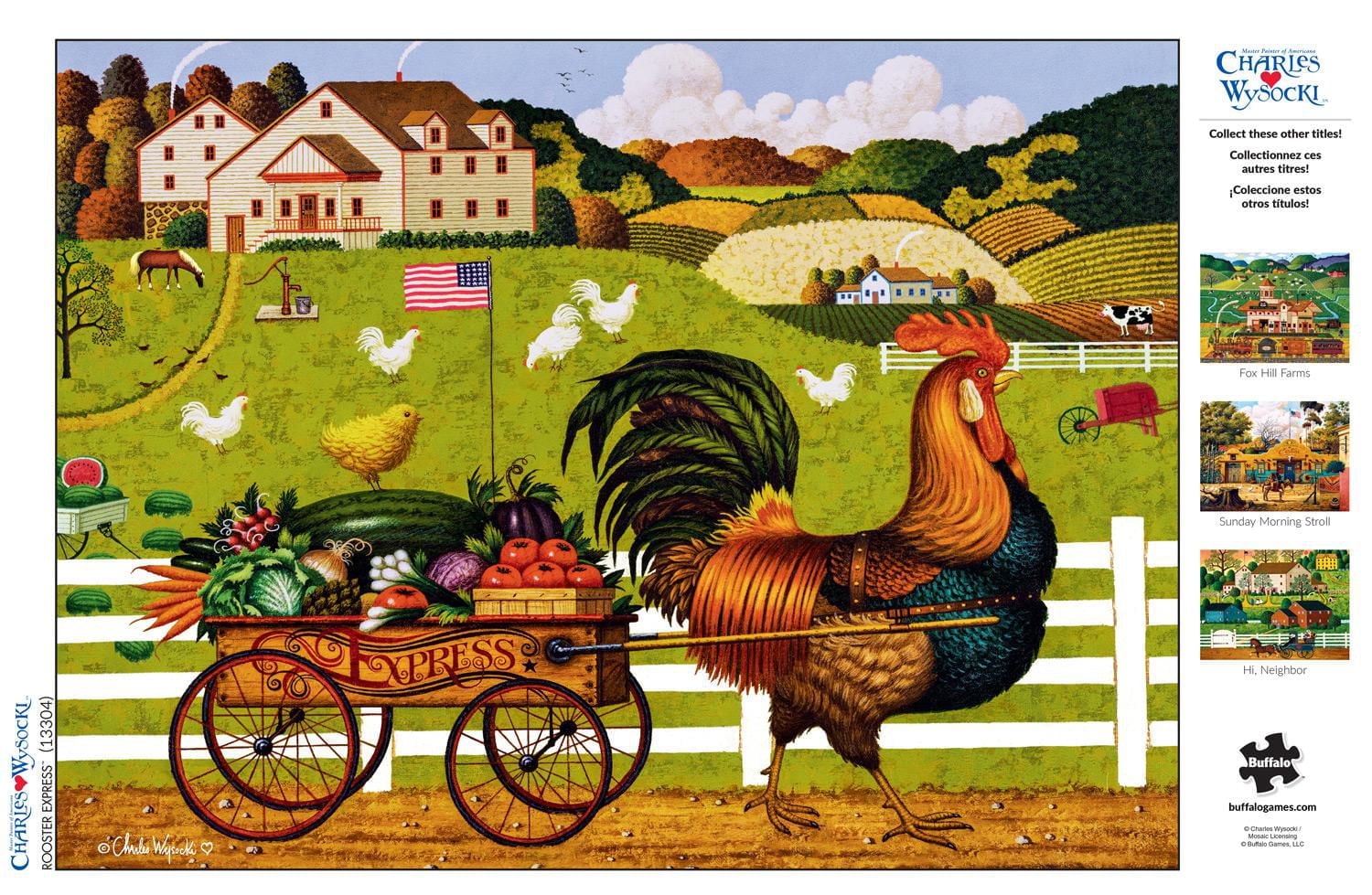 Buffalo Games - Charles Wysocki - Rooster Express - 1000 Piece Jigsaw Puzzle