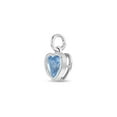 thumbnail image 2 of 925 Sterling Silver Simulated Aquamarine Heart Love Charm For Girls & Teens, 2 of 4