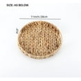 thumbnail image 2 of Natural Water Hyacinth Round Serving Tray,Hand Woven Tray Storage Baskets,Wicker Serving Trays with Built-in Handles, Water Hyacinth Storage Bins for Fruit,Arts and Crafts(11x 2.4inch), 2 of 8