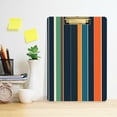 thumbnail image 2 of FORMRS Acrylic Clipboard with Low Profile Clip Standard A4 Letter Size, 12.5" x 9", Navy Blue Stripes, 2 of 8