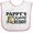 White and Pink, variant on Inktastic Pappy's Fishing Buddy Boys Baby Bib
