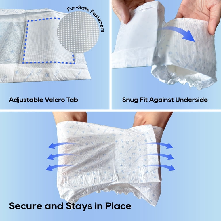 Honey Care All-Absorb Incontinence Wraps for Small Male Dogs