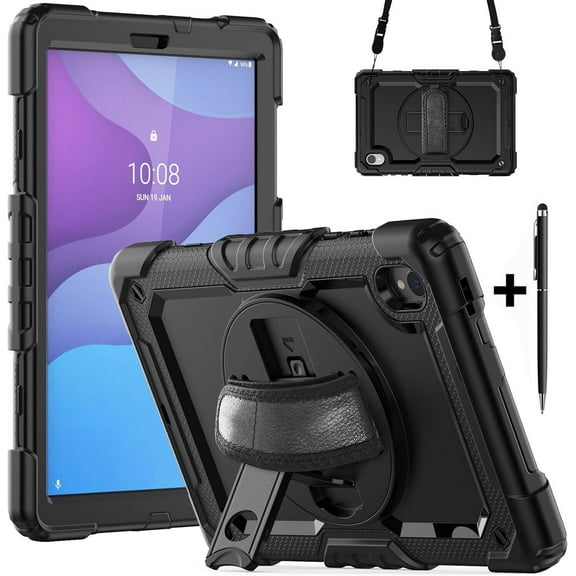 Case for Lenovo Tab K10/M10 Plus 2nd Gen 10.3 inch 2021 2020 with Screen Protector | Full Body Shockproof Protective Cover with Pen Holder Stand Hand Shoulder Strap Stylus Pen