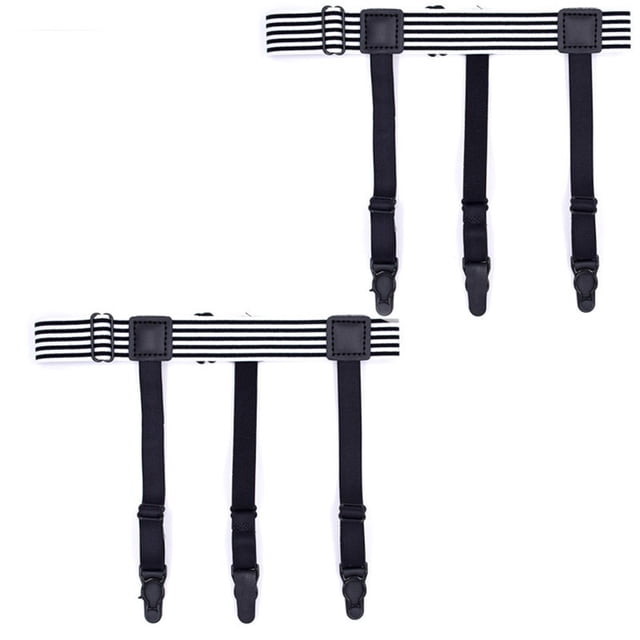 camisa para hombre estancias ligueros elástico nylon ajustable camisa soportes para hombre rayas tirantes correas antideslizante cinturónpangjing