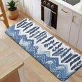 thumbnail image 5 of Blue Chevron Geometric Boho Pattern Kitchen Rug Mat,Kitchen Runner Rugs Non Skid Washable,Decorative Kitchen Floor Mats for Kitchen,Sink,Laundry,17"x47.2", 5 of 7