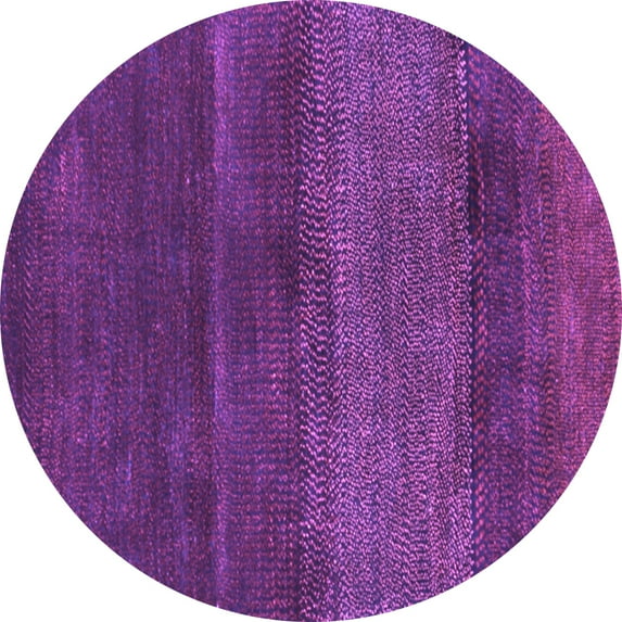 Ahgly Company Indoor Round Abstract Purple Contemporary Area Rugs, 4' Round