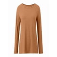 thumbnail image 3 of Long Sleeve Shirts for Women Business Casual Tops Fall Fashion Clothes Workout Plus Size Teacher School Outfits 2025,XXL,Bronze, 3 of 6