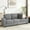 Gray, variant on Snowfleece 3 - Seater Sofa with Cup Holders / Ideal for Living Room, Relaxes Lower Back