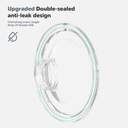 MomMed S21 Double Hands-Free Breast Pump, Leak-Proof Design, 3 Modes & 12 Vacuum Levels Electric Pink Wearable Breast Pump with Carrying Case