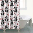 thumbnail image 4 of Boston Terrier Puppy Dog Shower Curtain 72"x84" ,Bathroom Decorative Shower Curtains Set with 12 Hooks,Modern Waterproof Washable Shower Curtain, 4 of 6