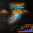 thumbnail image 4 of Handmadetneonsign Croissant & Coffee Neon Sign, Breakfast Led Sign, Kitchen Wall Art Decor, Cafe Shop Wall Decor 77522, 4 of 5