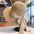 thumbnail image 3 of Noric Women's Straw Sun Hat Summer with Big Bow Trim Wide Brim UV Protection Beach Vintage Vacation Hats, 3 of 5