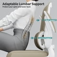 thumbnail image 4 of Silla de oficina TRALT ergonómica de malla ajustable con soporte lumbar, color caqui, 4 of 9