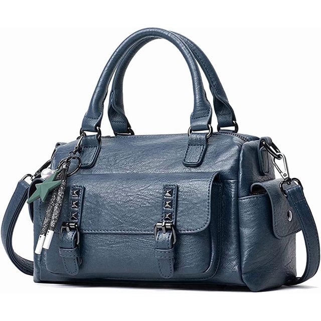 LHSHID Faux Leather Shoulder Bag for Women Flap Handbag Willow Nail Crossbody Bag Large Capacity Purse Retro Satchel